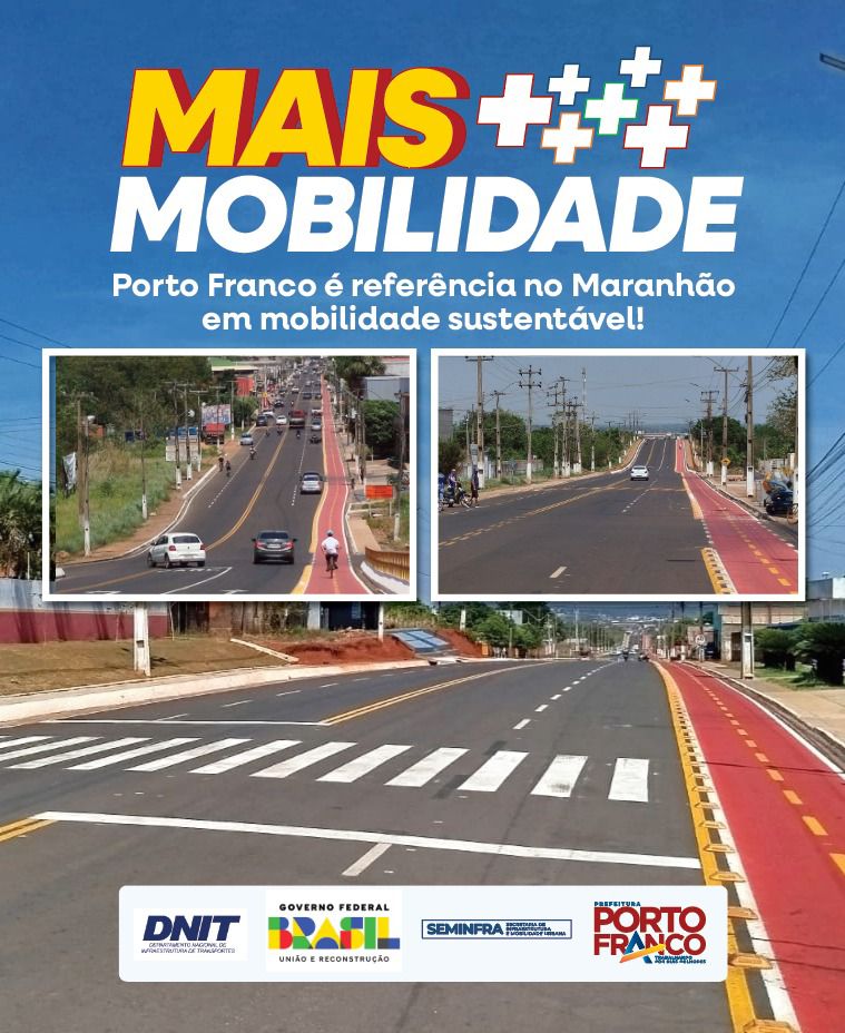 Porto Franco se destaca no Maranhão com avanços em ciclovias e mobilidade sustentável.