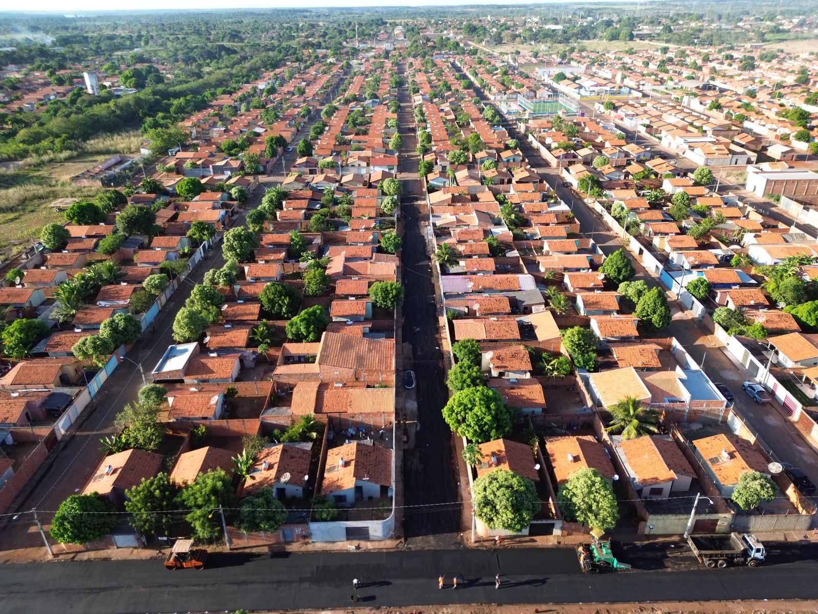 Prefeitura de Porto Franco segue pavimentando ruas no Residencial Esperança