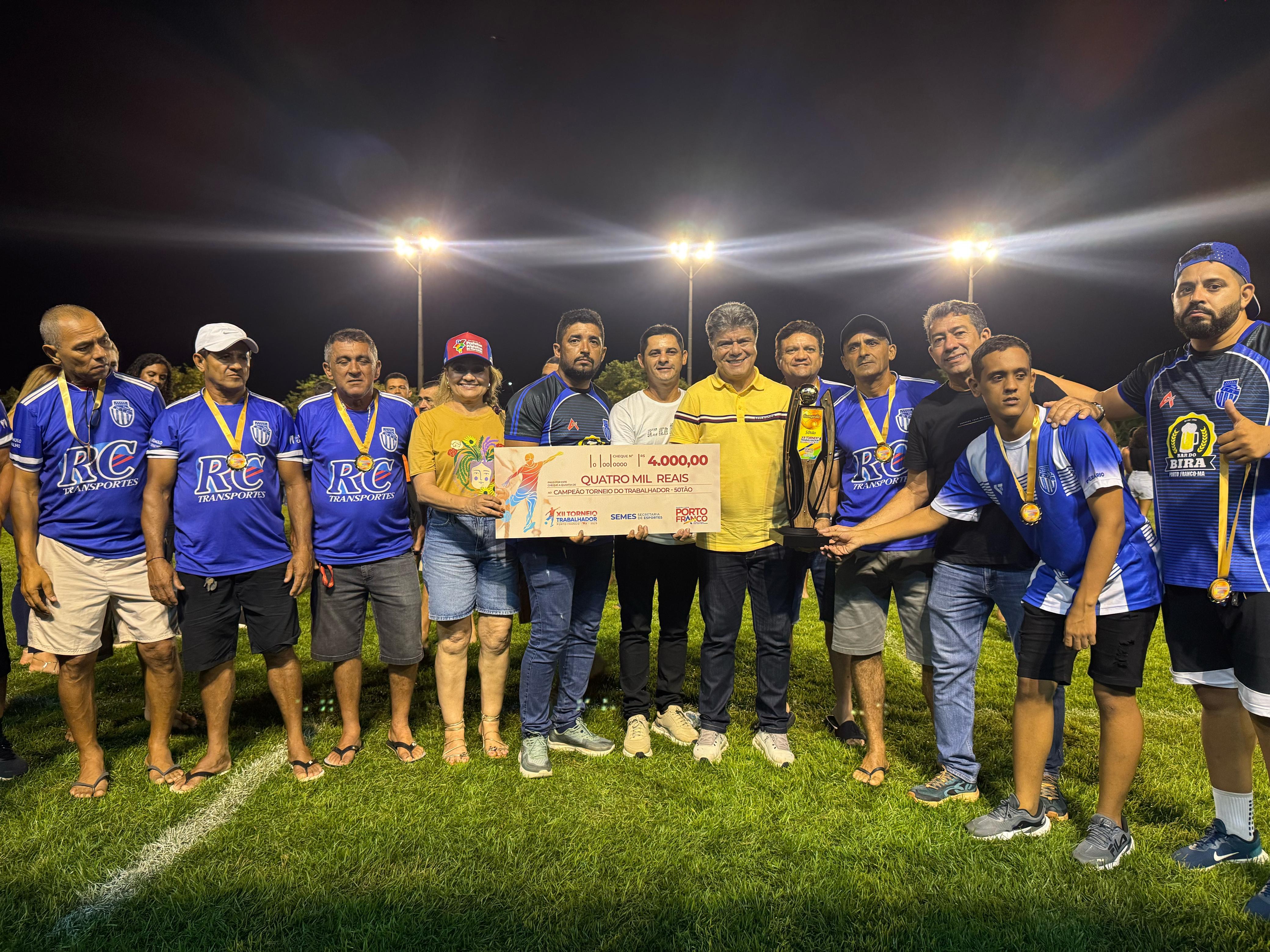 Porto Franco celebra o sucesso do XII Torneio do Trabalhador